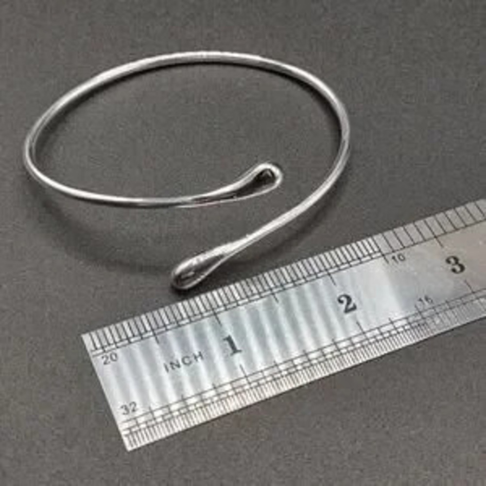 925 Silver Teardrop Bracelet Adjustable Lobed Anniversary Birthday Gift Fashion